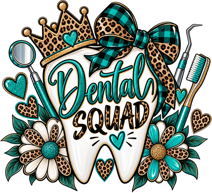 Dental Squad Leopard Print Design