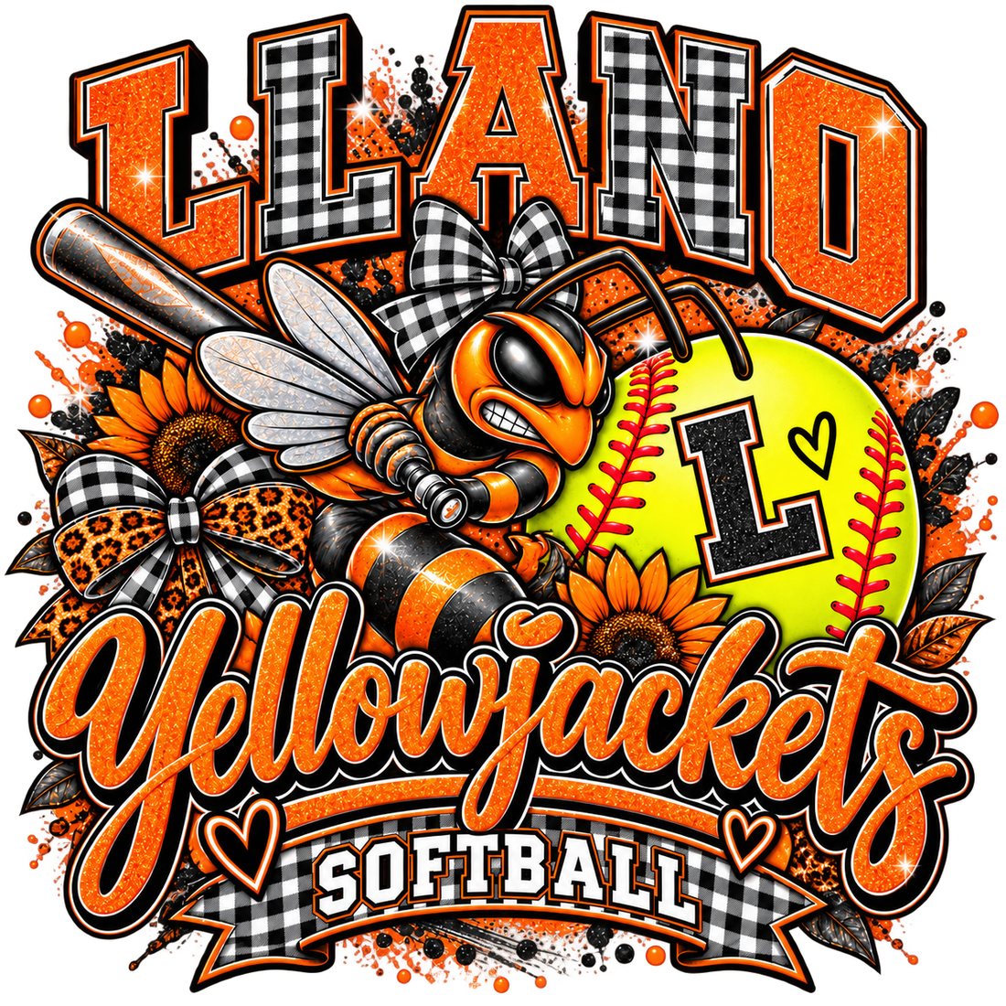 Llano Yellowjackets school spirit shirt design