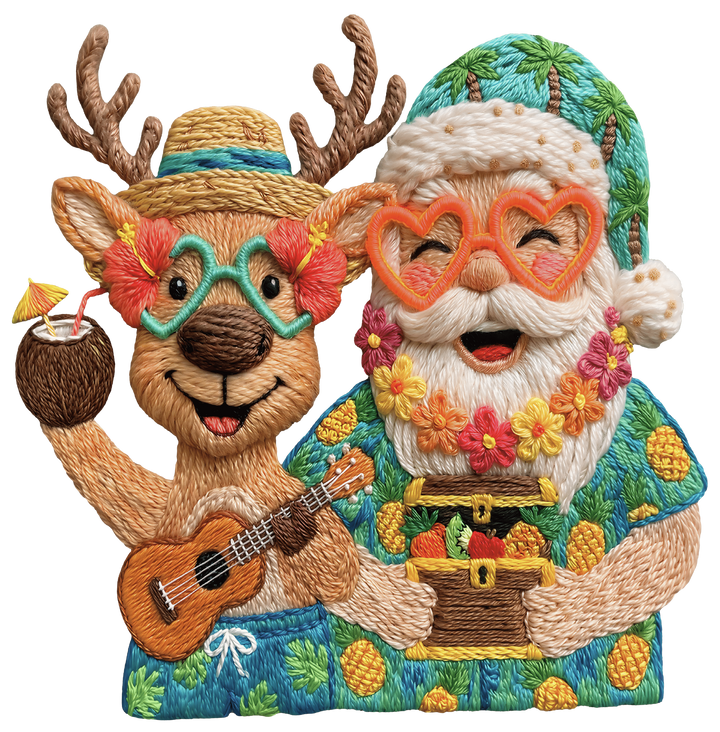 HAWAIIAN SANTA PRINT