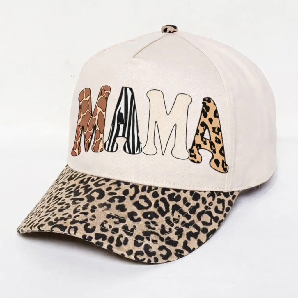 Mama Leopard Print Baseball Cap