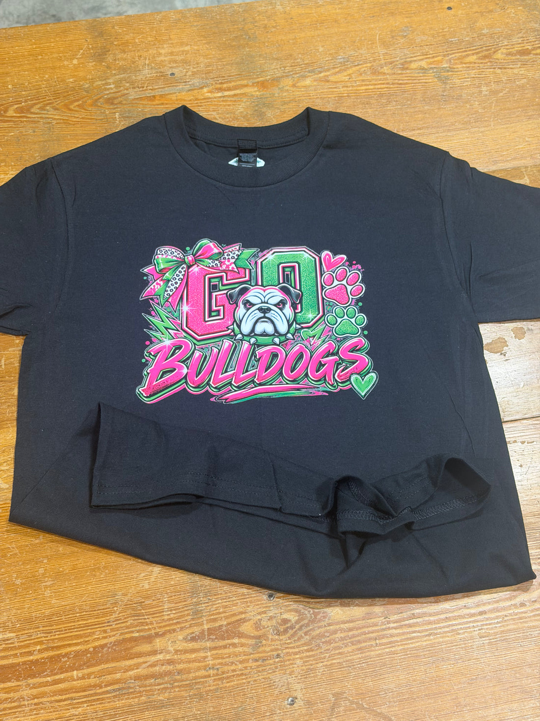 GO Bulldogs Pink Green Sweatshirt