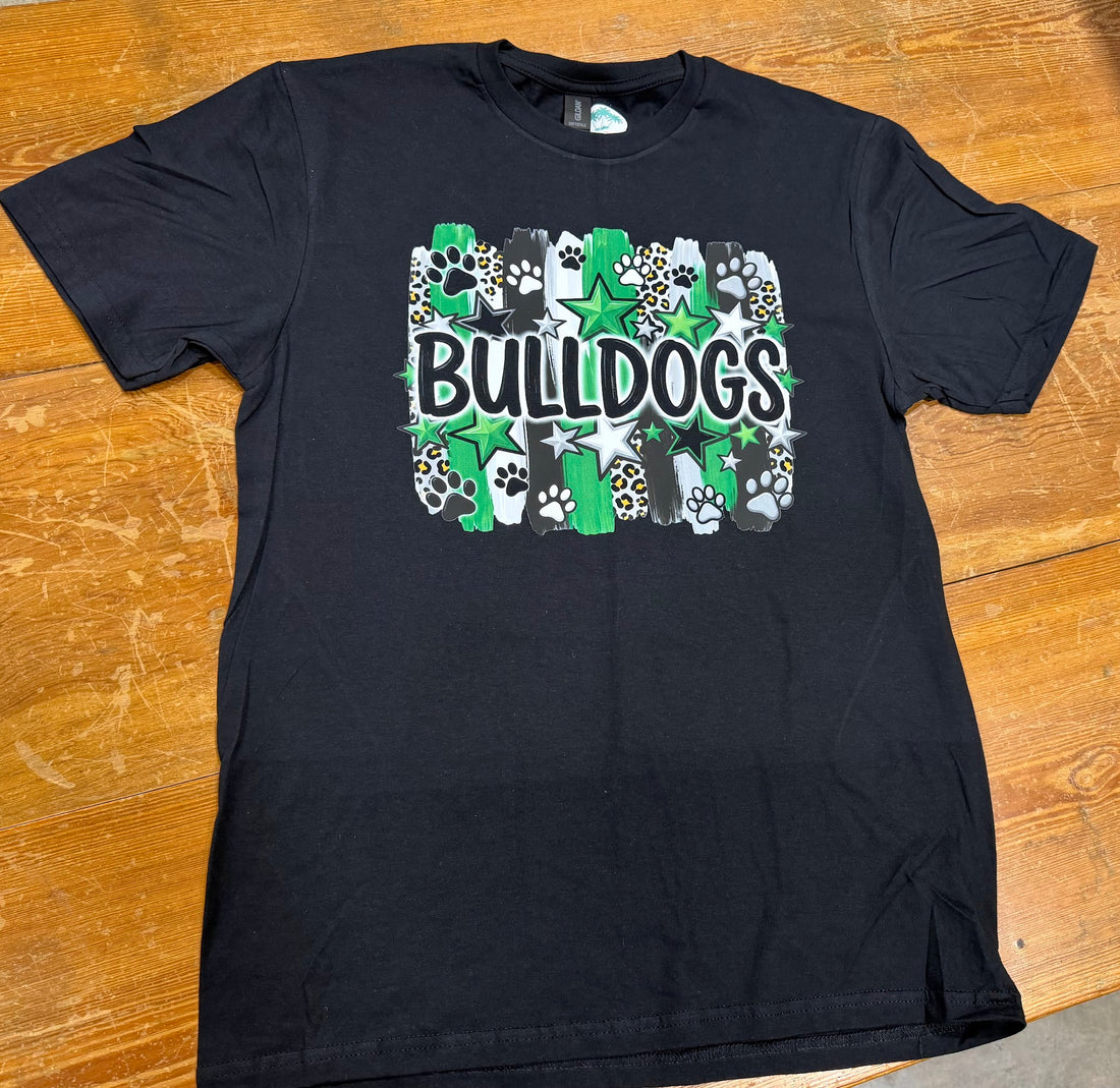 Bulldogs Paw Prints Star Tee