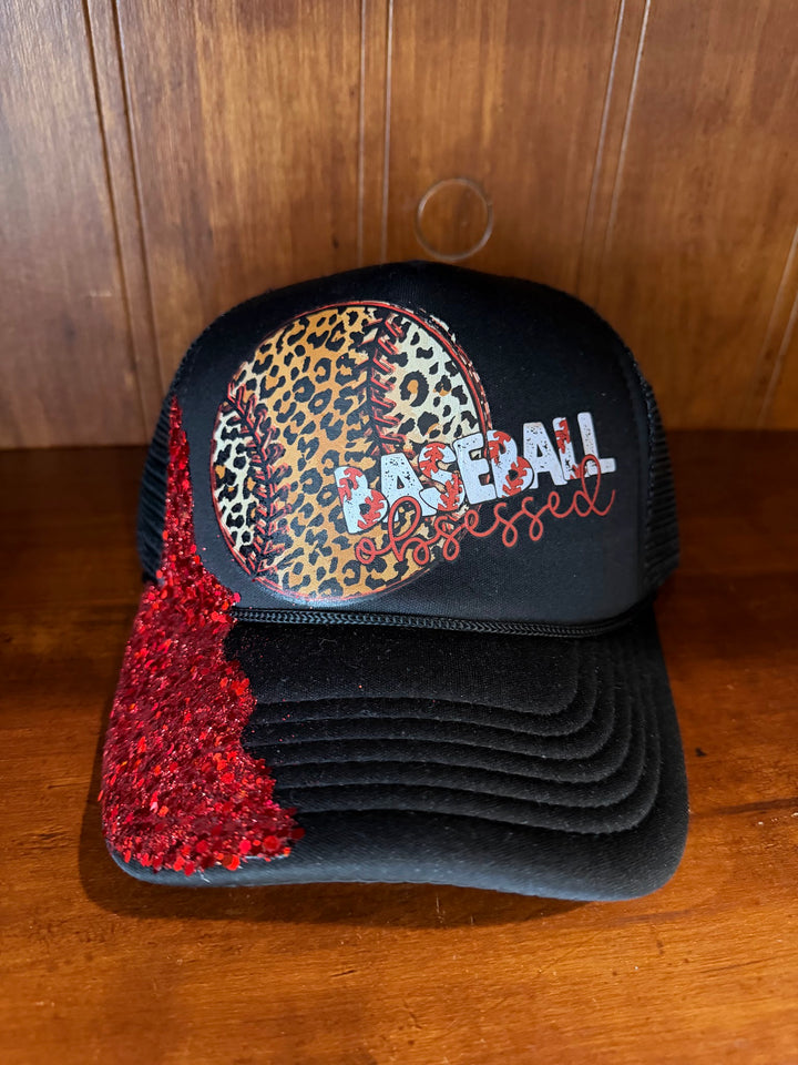 Baseball DTF Print Leopard Trucker Cap