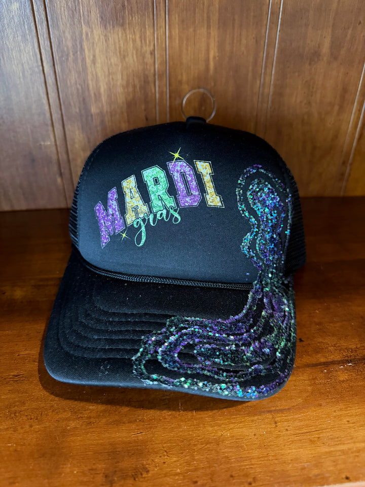 Mardi Gras Sequin Trucker Cap