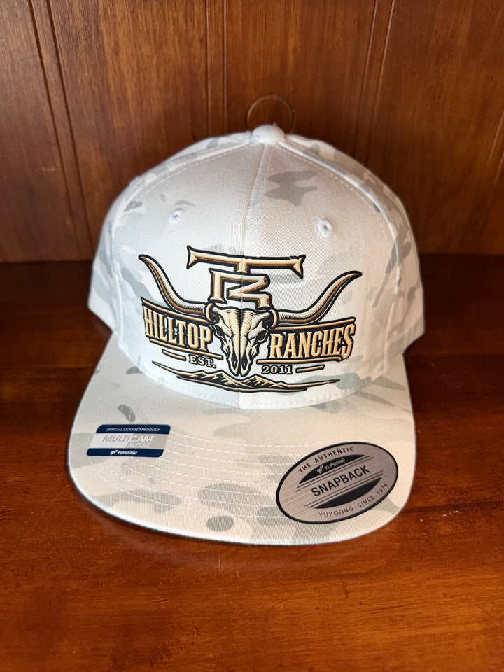 Hilltop Ranches DTF Print Camo Snapback Cap