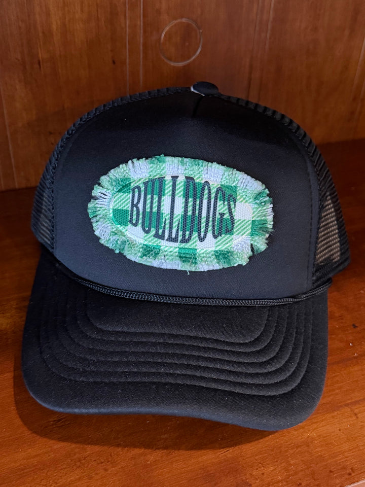 Bulldog Green Trucker Hat Cap