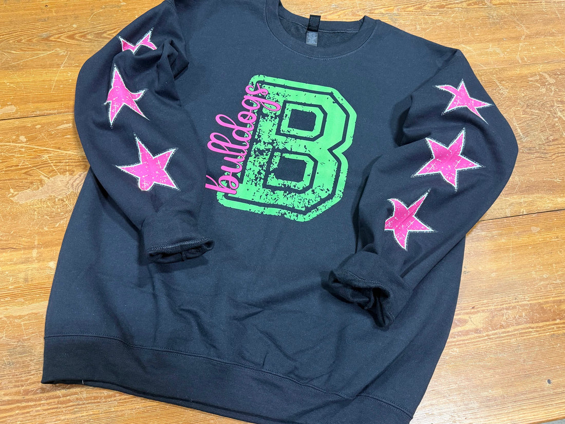 Bulldog B Stars Sweatshirt