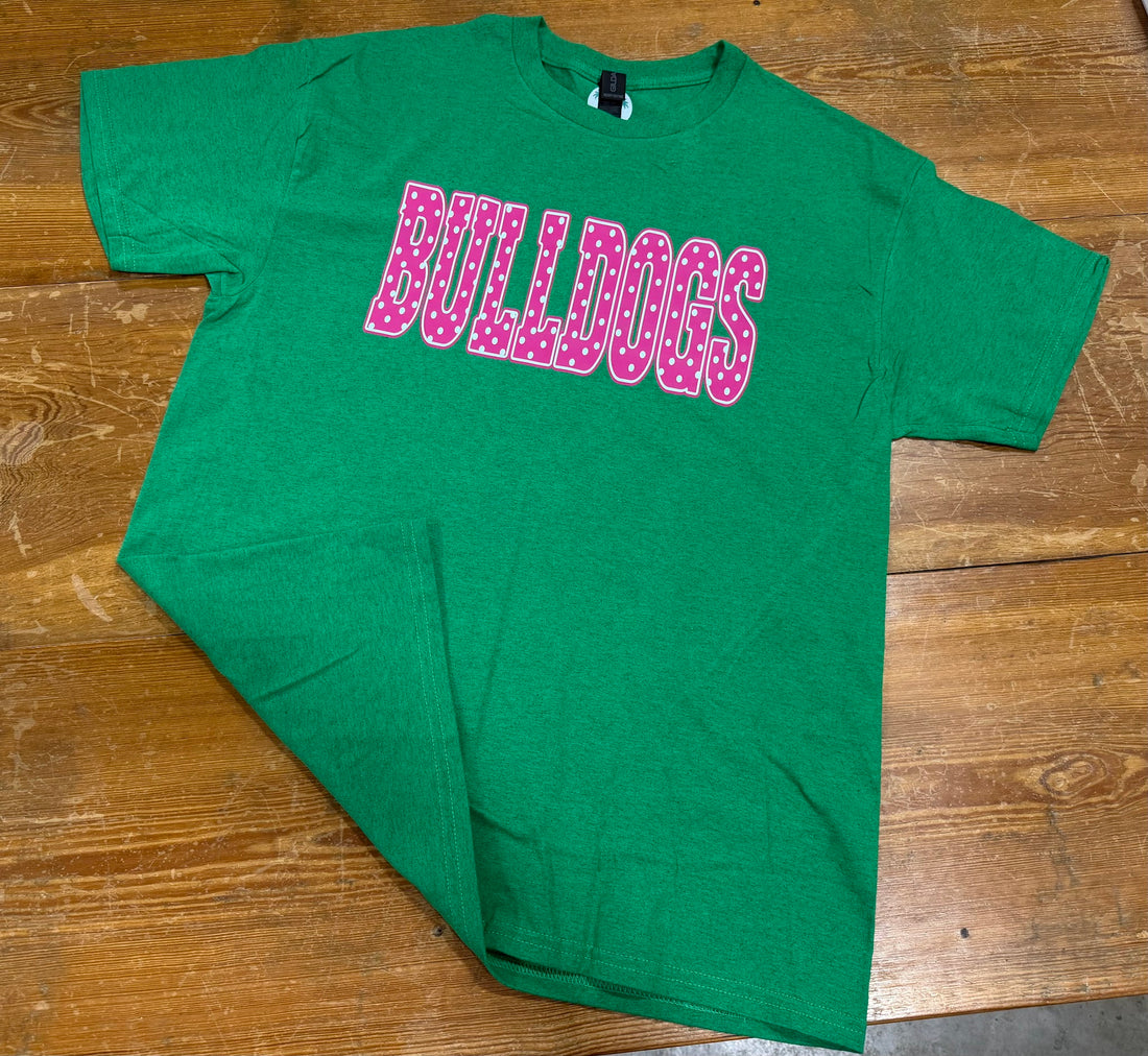 Bulldogs Polka Dot Pink Tee