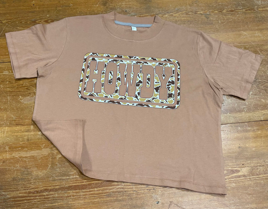 Howdy Leopard Cropped T-Shirt