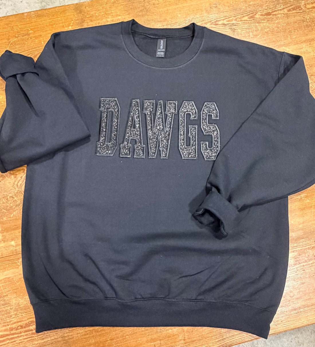 DAWGS Black on Black sweatshirt
