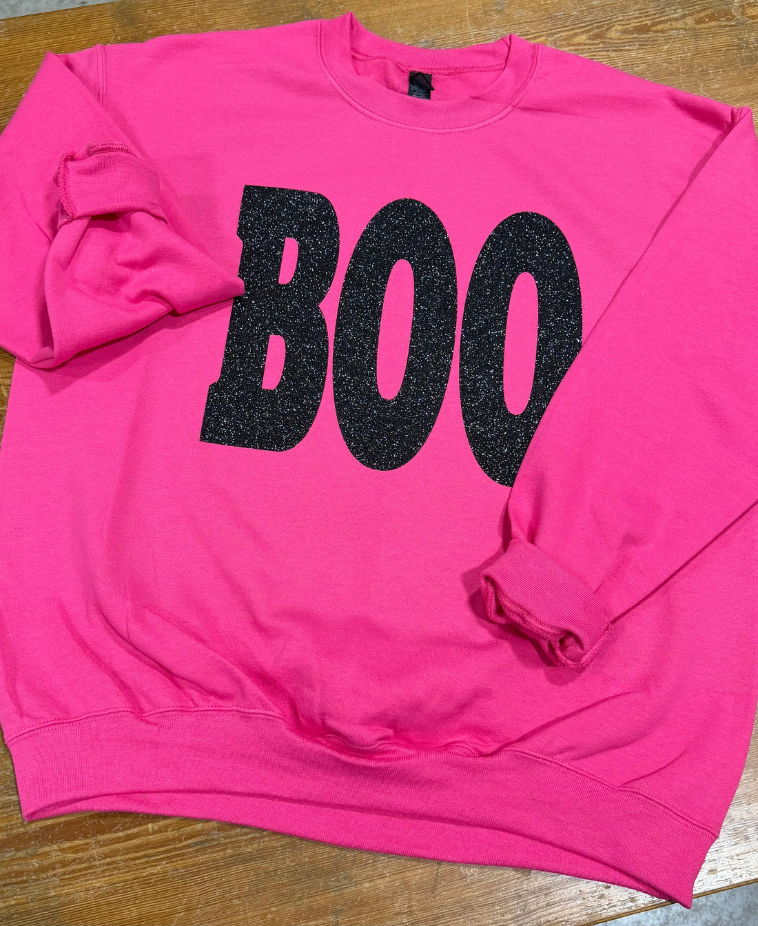 BOO Black Glitter Sweatshirt