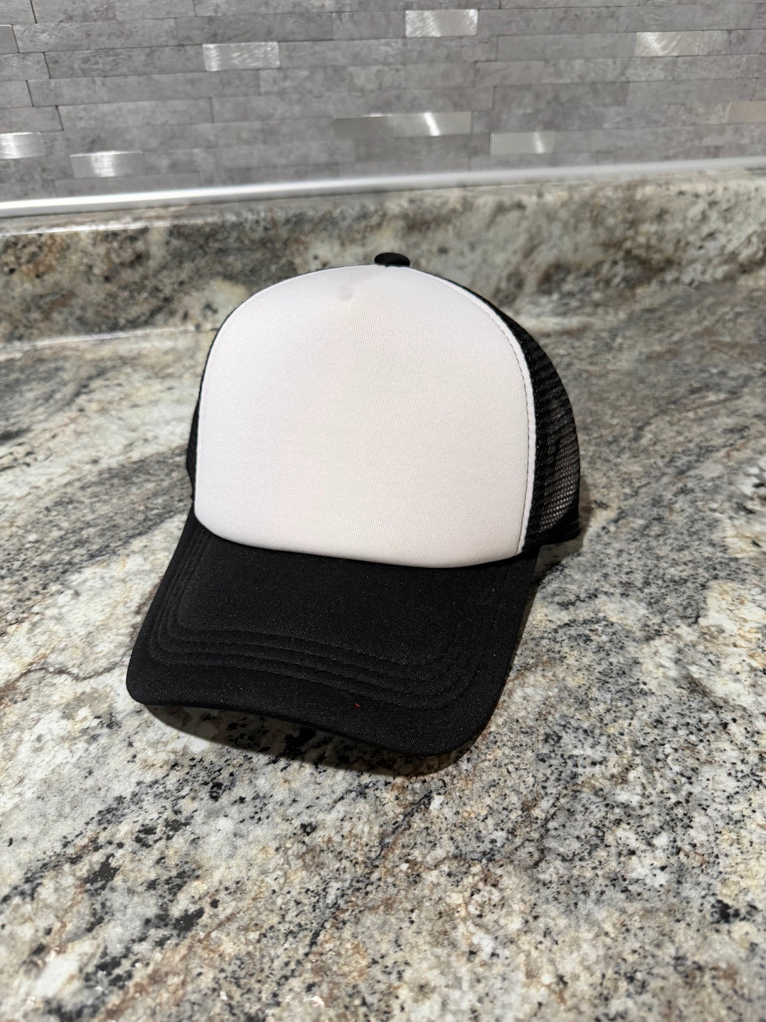 Black And White Trucker Cap Blank