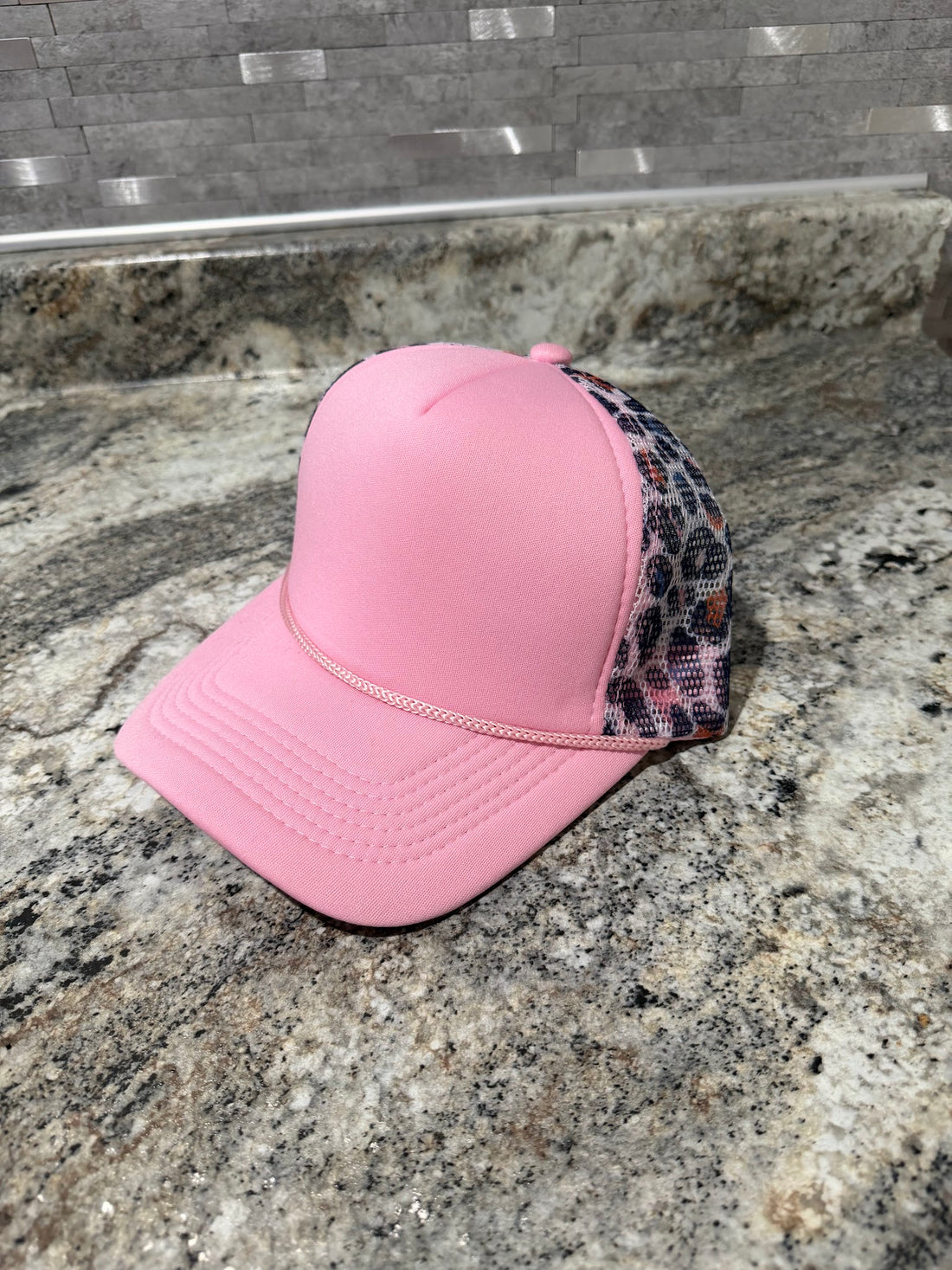 Pink Leopard Trucker Cap Blank