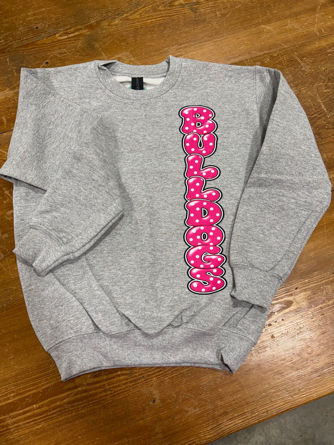 Bulldogs bubble pink sweatshirt