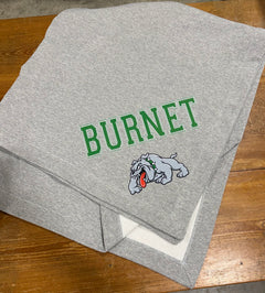 Burnet Fleece Stadium Blanket Ash Grey