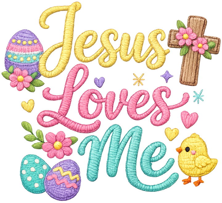 Jesus Loves Me Easter Design