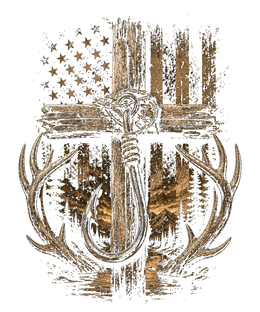 Rustic Cross Deer Forest Design