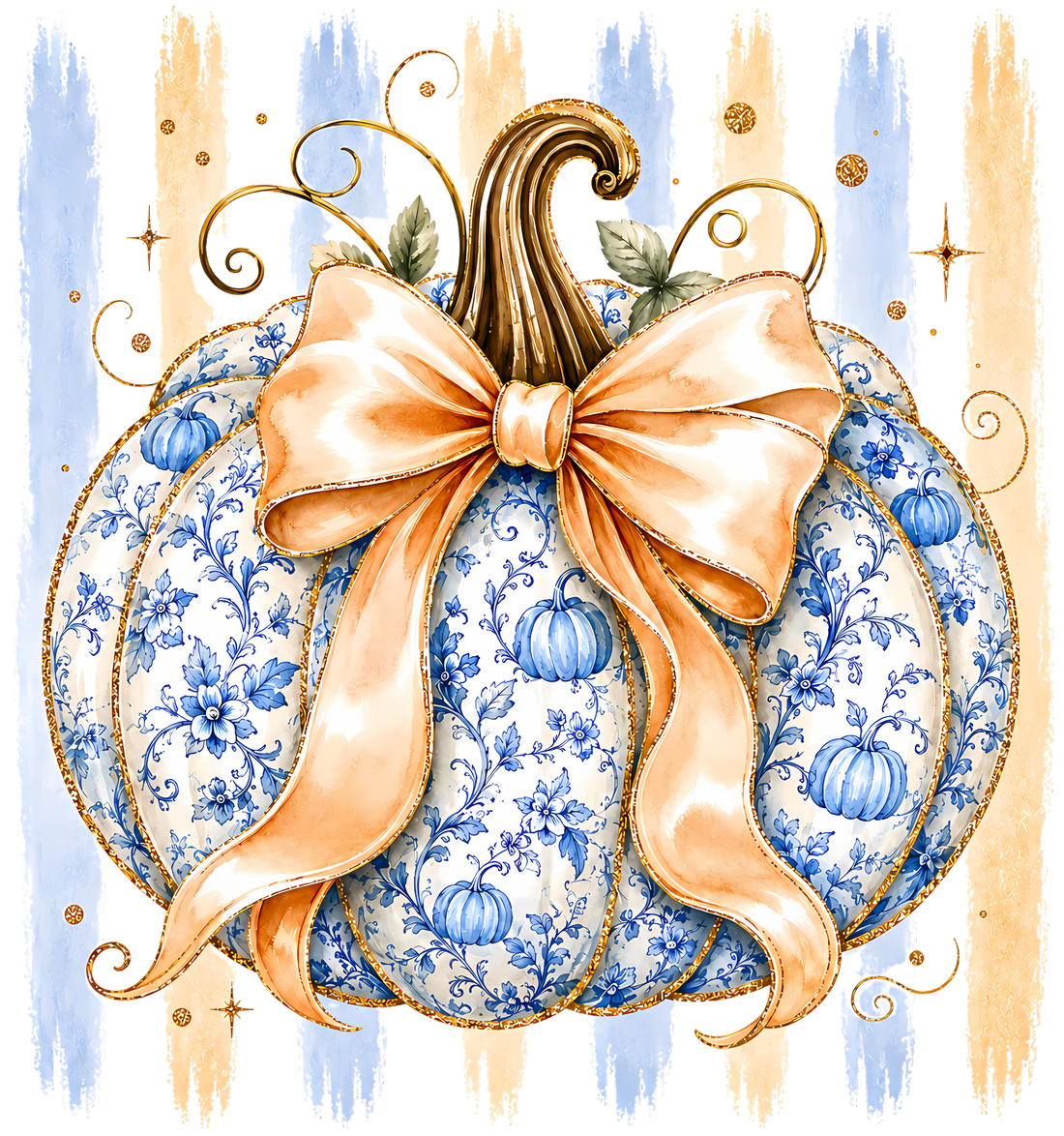 Striped Fall Pumpkin