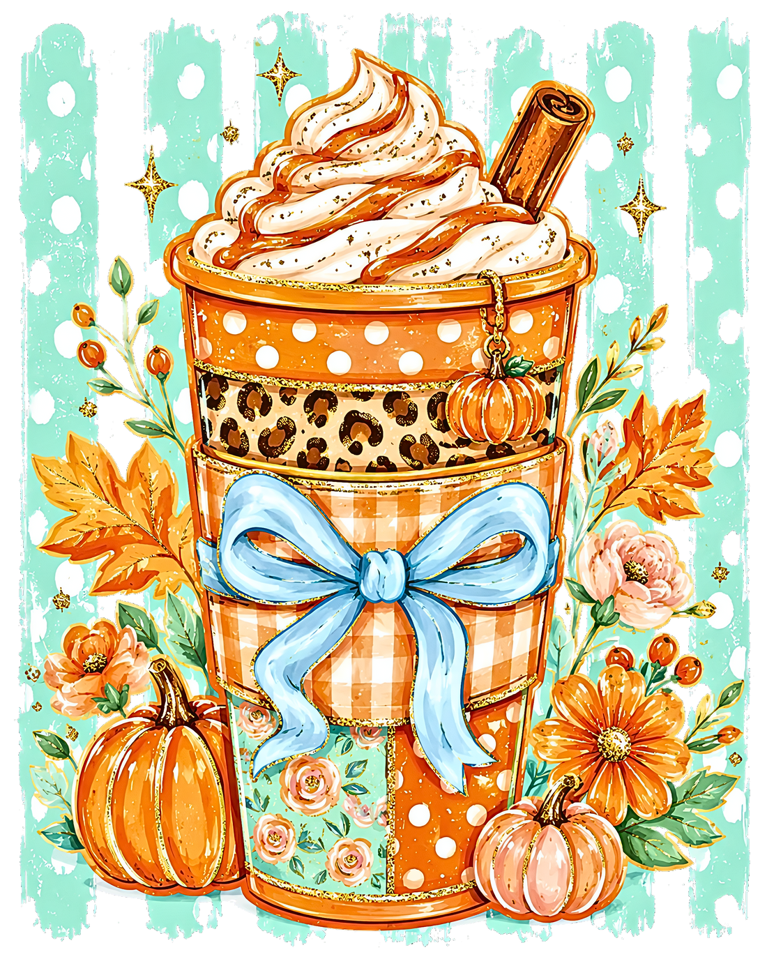 Striped Fall Pumpkin Spice