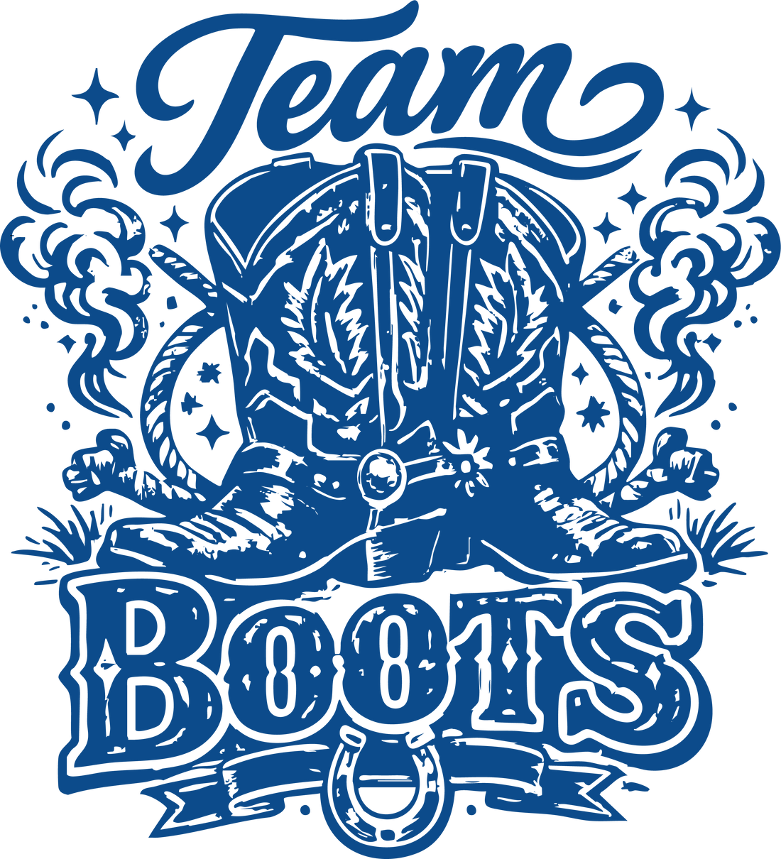 Team Boots Western Graphic Design