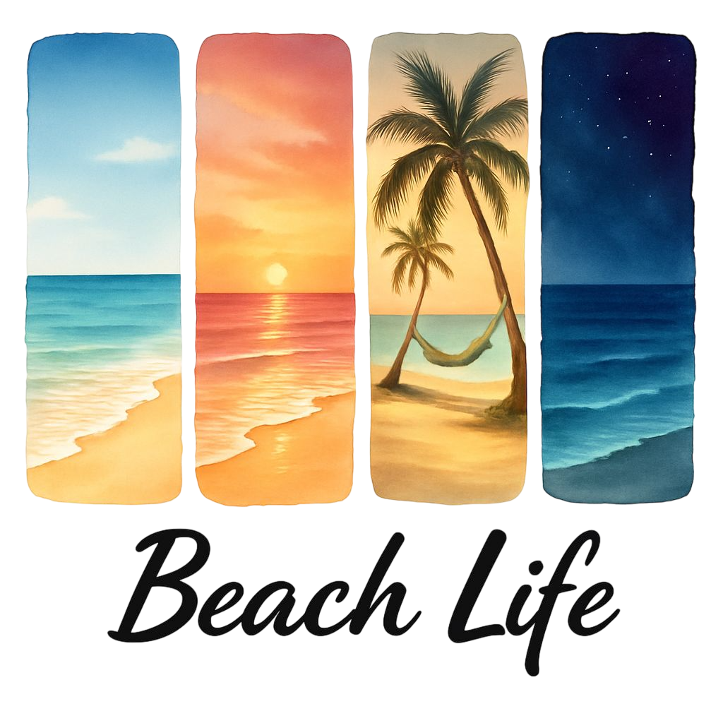 Beach Life Four Scenes DTF Transfer