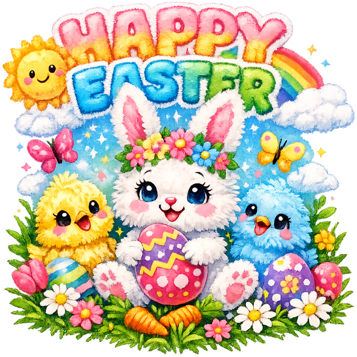 Happy Easter Bunny Chicks