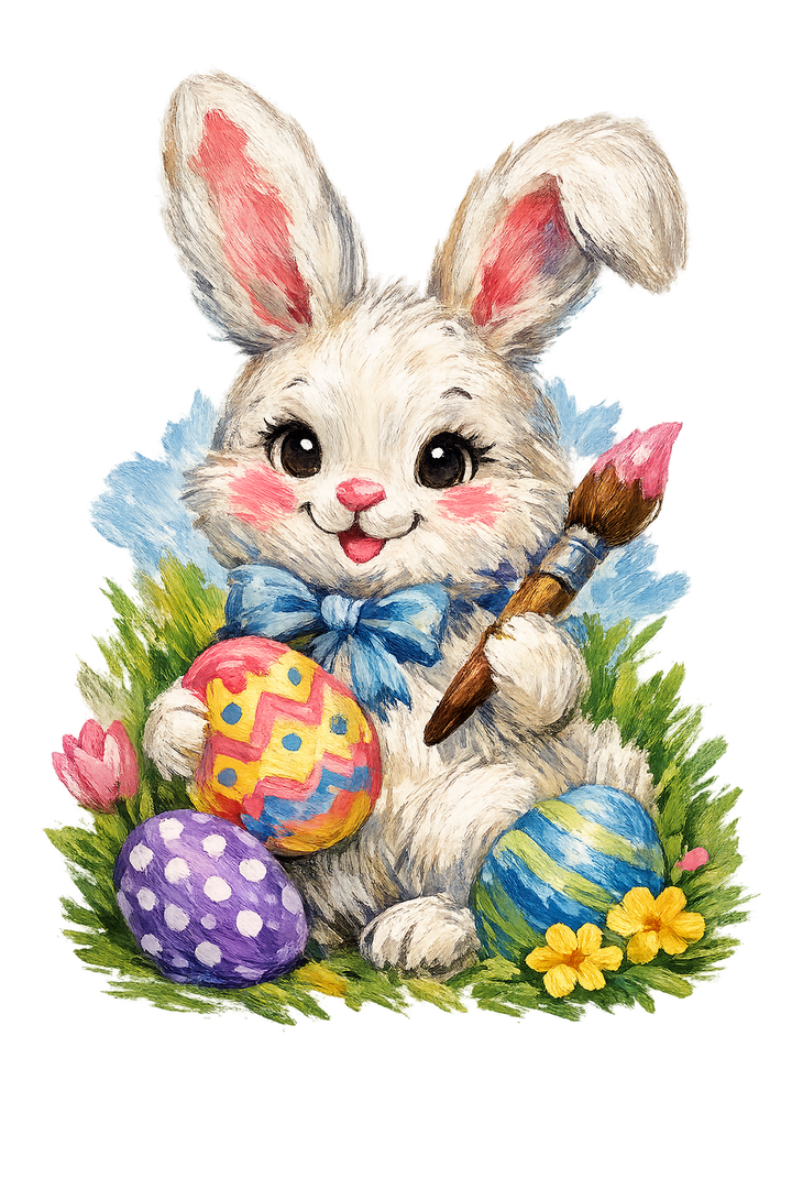 Cute Easter Bunny Paint Design