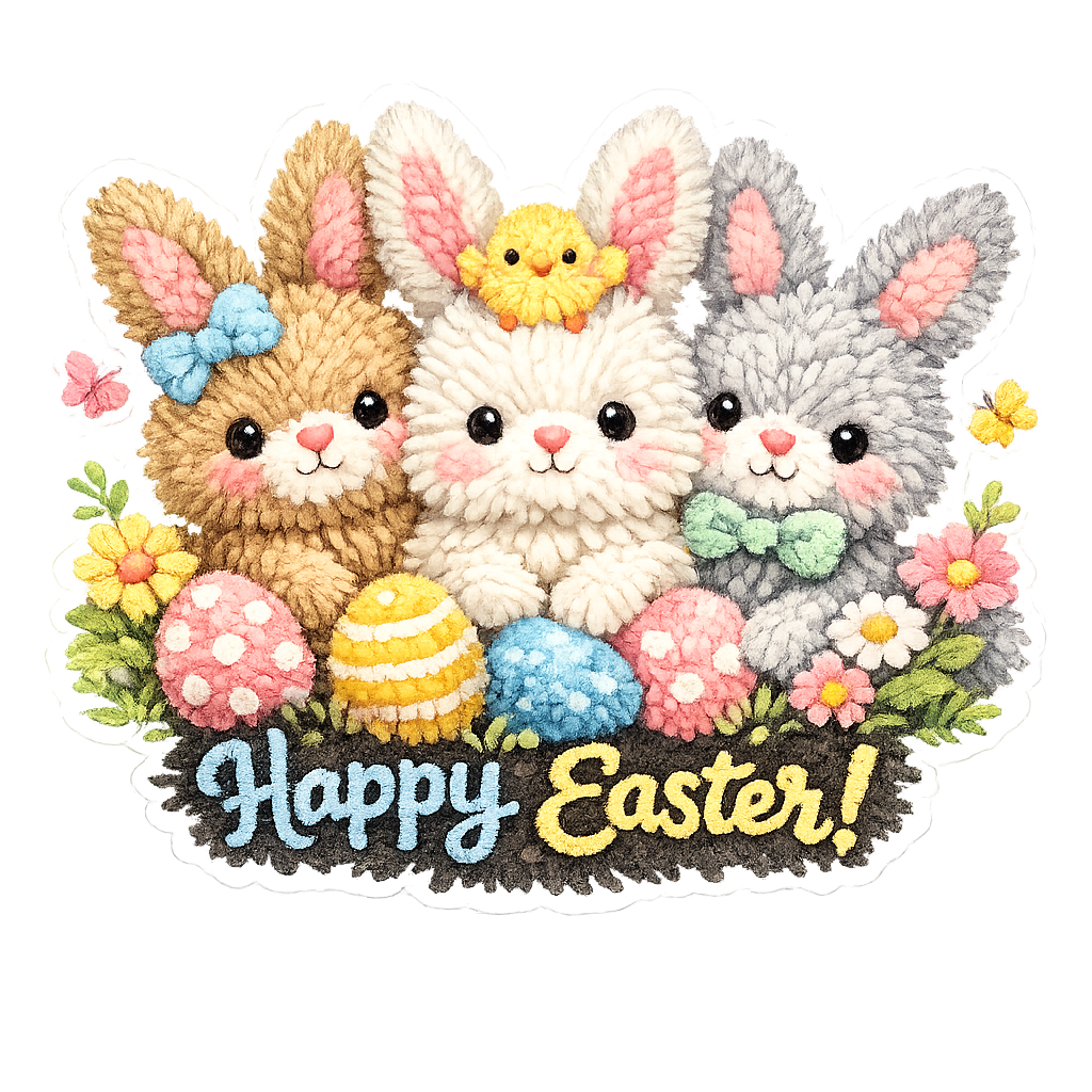 Happy Easter Bunny Trio