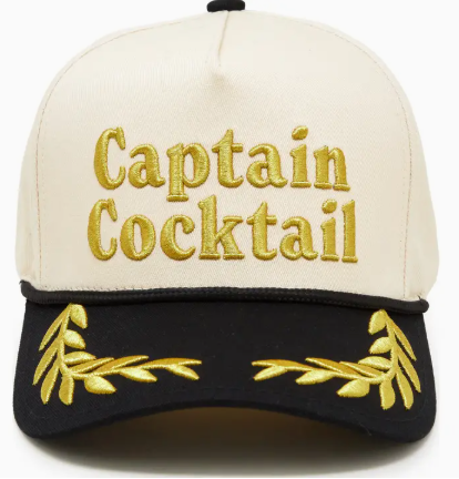 Captain Cocktail Embroidered Trucker Cap