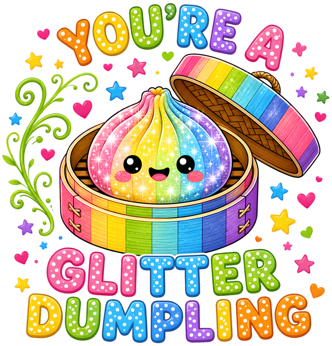 Glitter Dumpling Rainbow Steamer