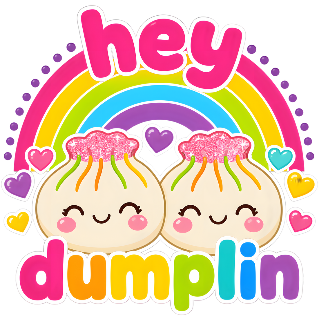 Hey Dumpling Cute Rainbow Design