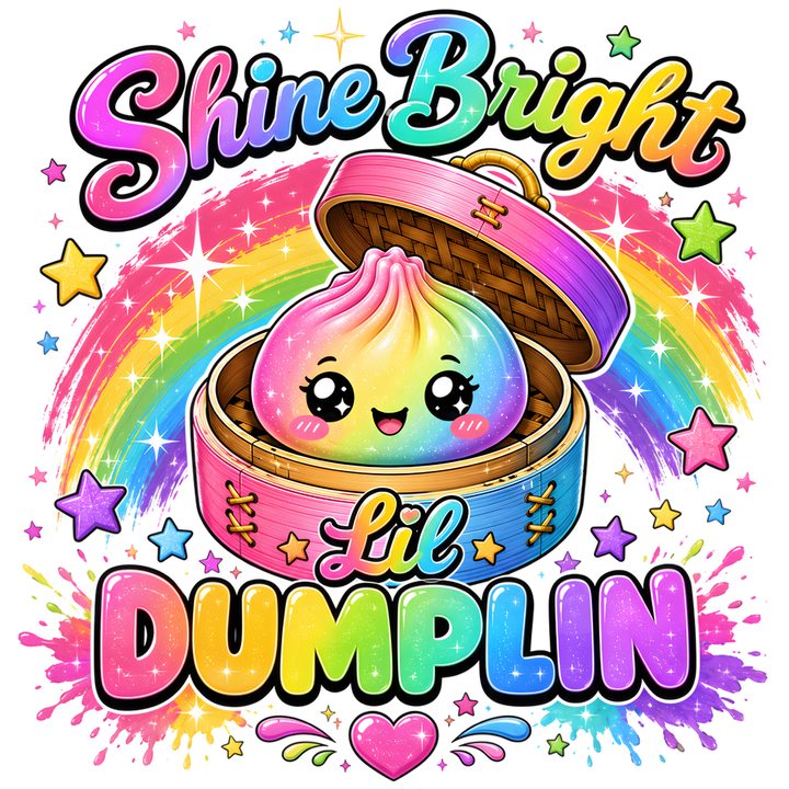 Shine Bright Lil Pumpkin Rainbow Design