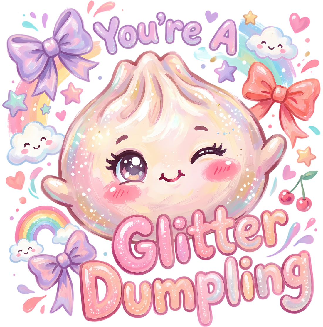 You're A Glitter Dumpling Rainbow DTF Transfer