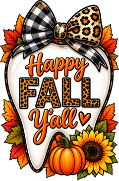 Happy Fall Y'all Autumn DTF Transfer