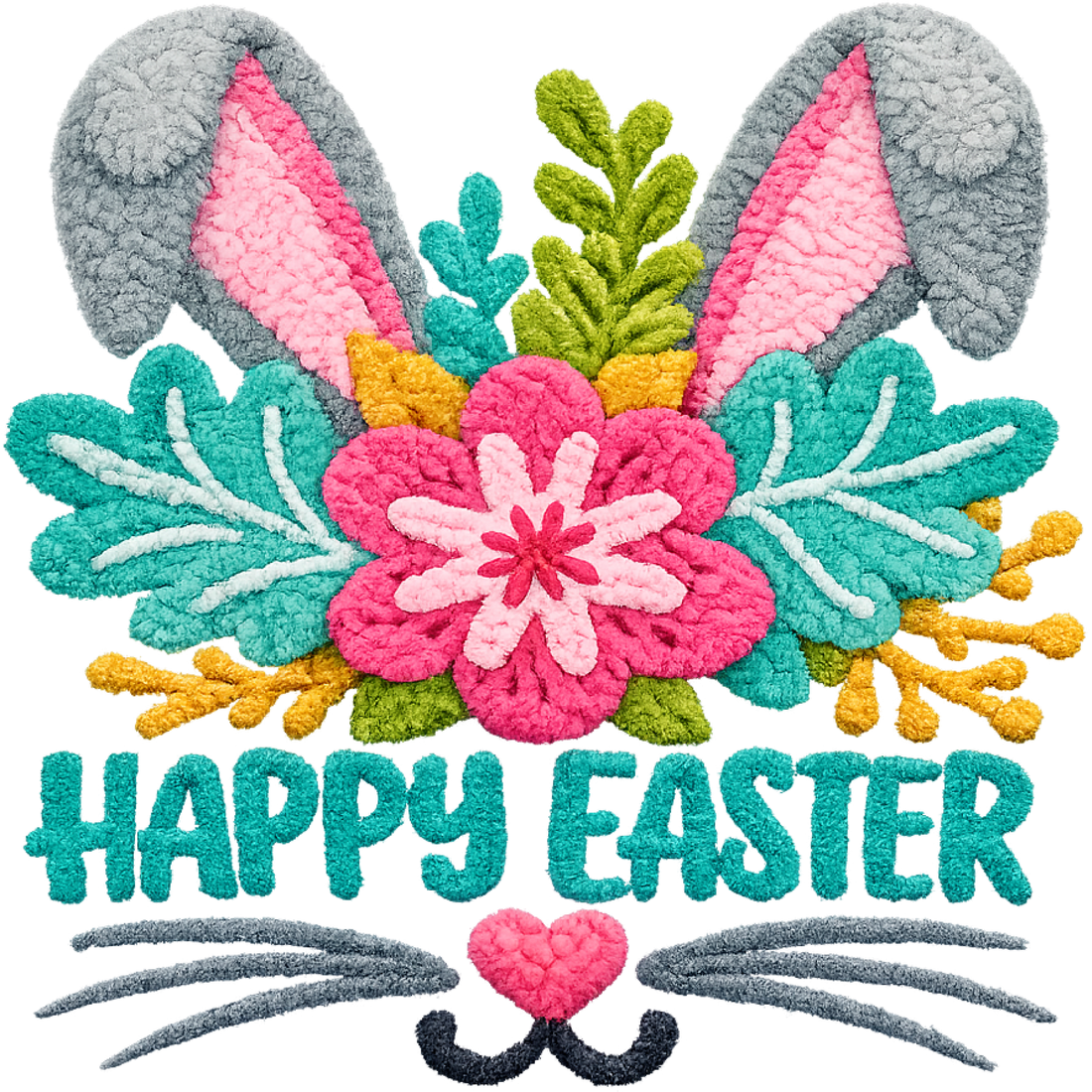 Happy Easter Bunny Floral Design