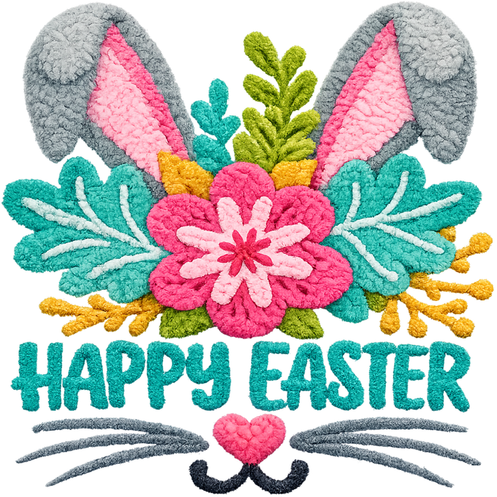 Happy Easter Bunny Floral Design