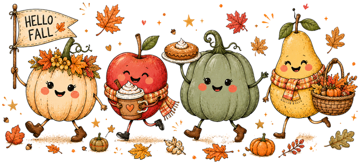 Hello Fall Cute Character Design