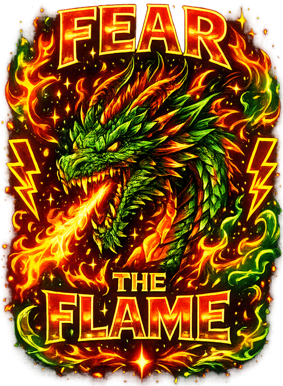Fear The Flame Dragon Design
