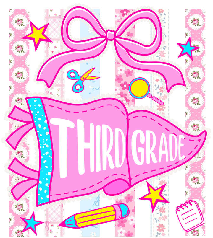 Third Grade Pink Bow Design