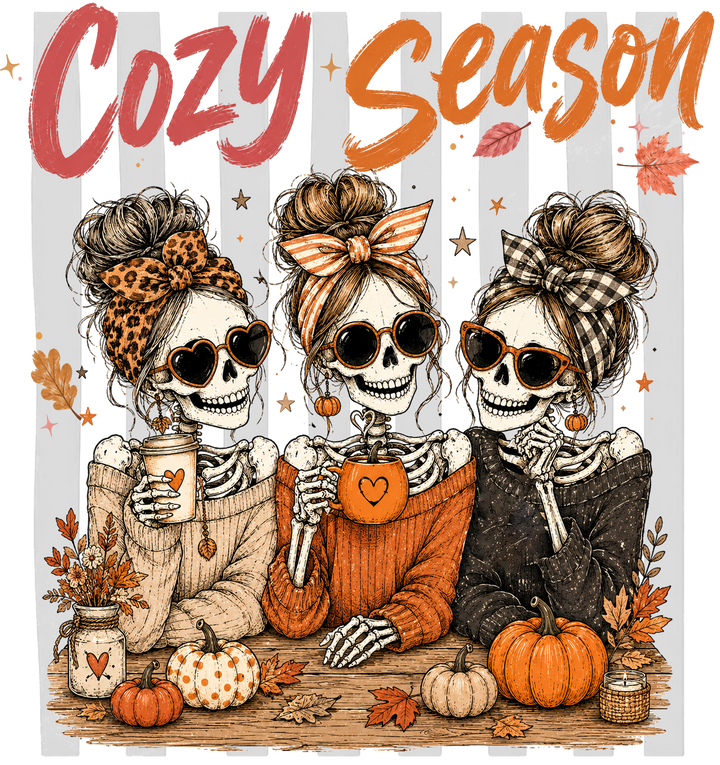 Cozy Season Skeleton Girls