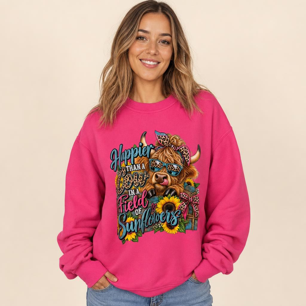 Happier Than A Cow Sweatshirt