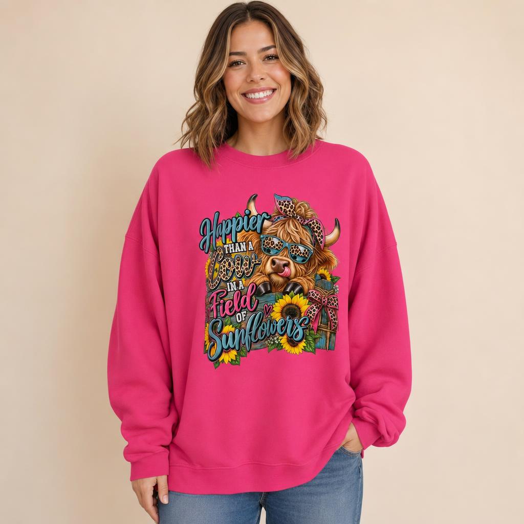 Happier Than A Cow Sweatshirt