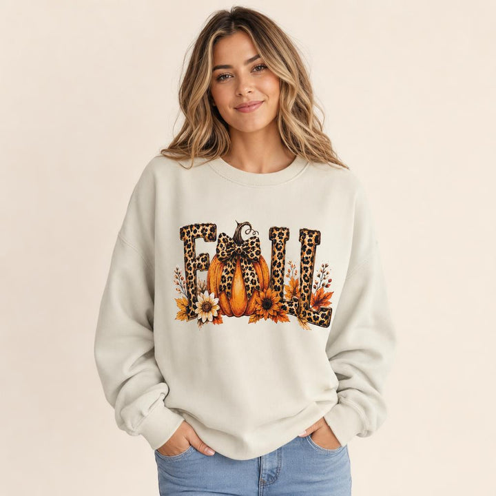 Fall Leopard Pumpkin Sweatshirt