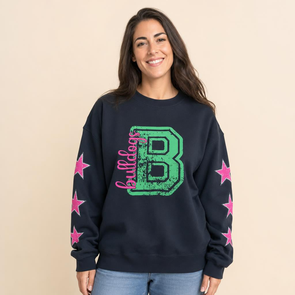 Bulldog B Stars Sweatshirt