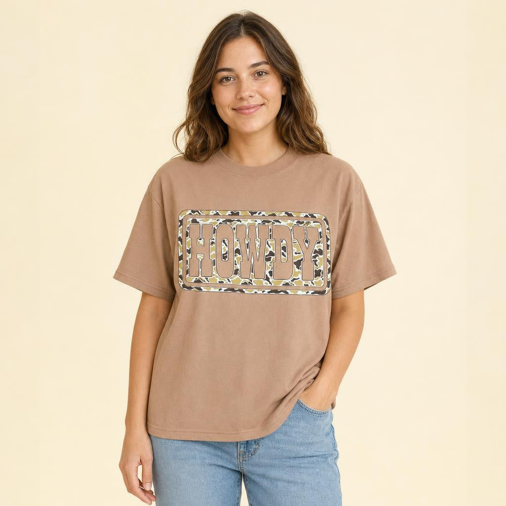 Howdy Leopard Cropped T-Shirt