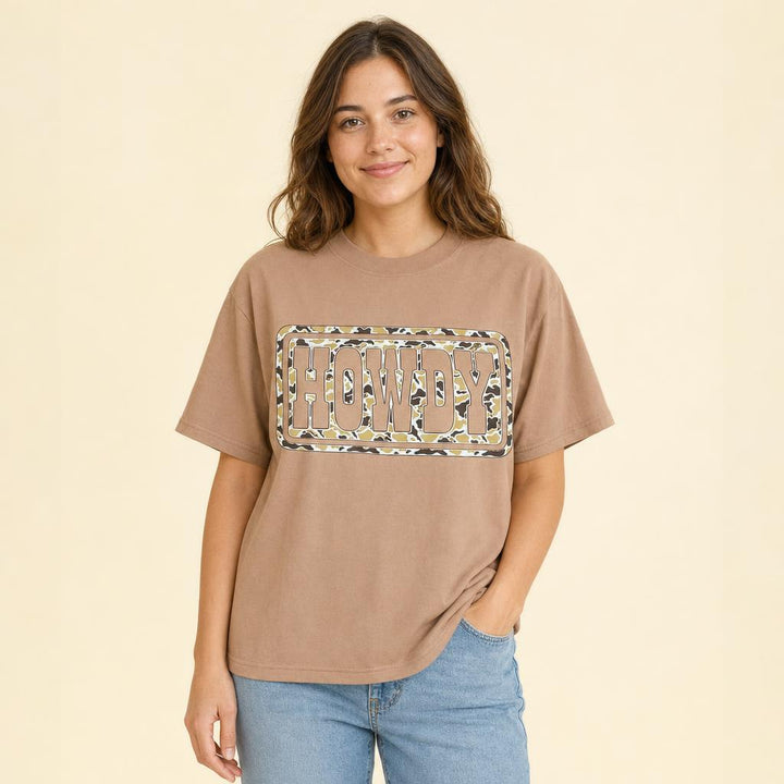 Howdy Leopard Cropped T-Shirt