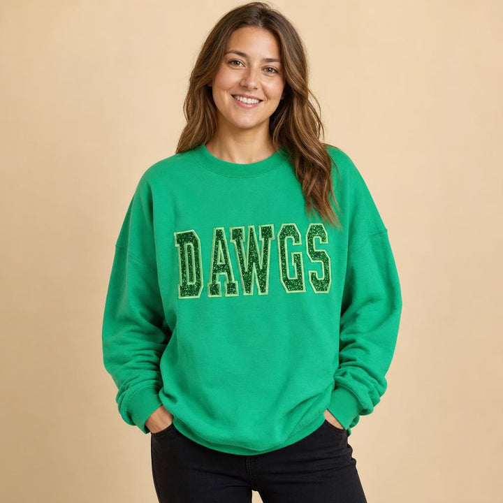 Green on Green Dawgs sweatshirt