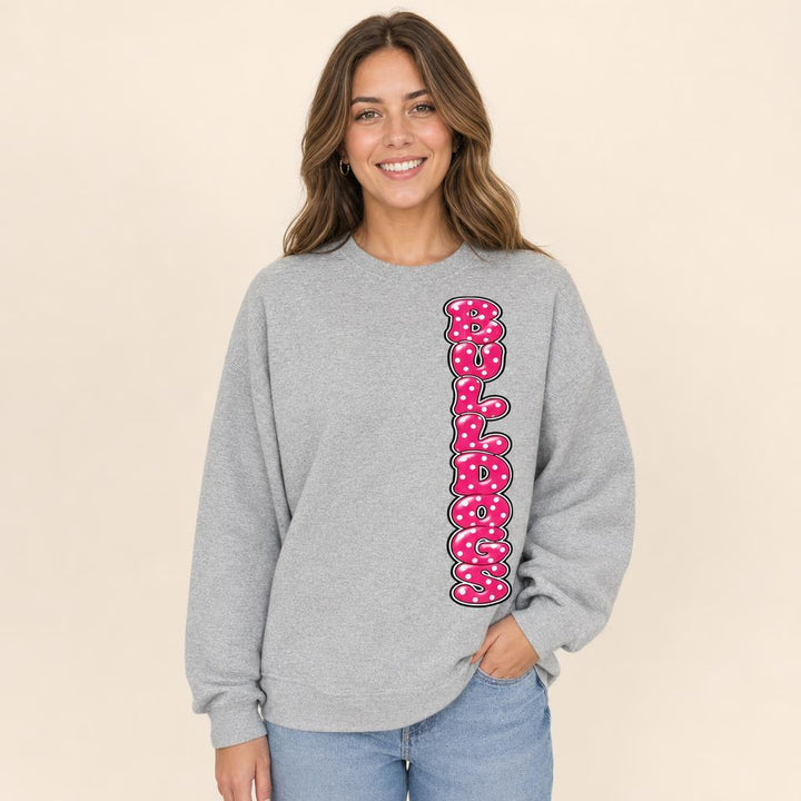 Bulldogs bubble pink sweatshirt