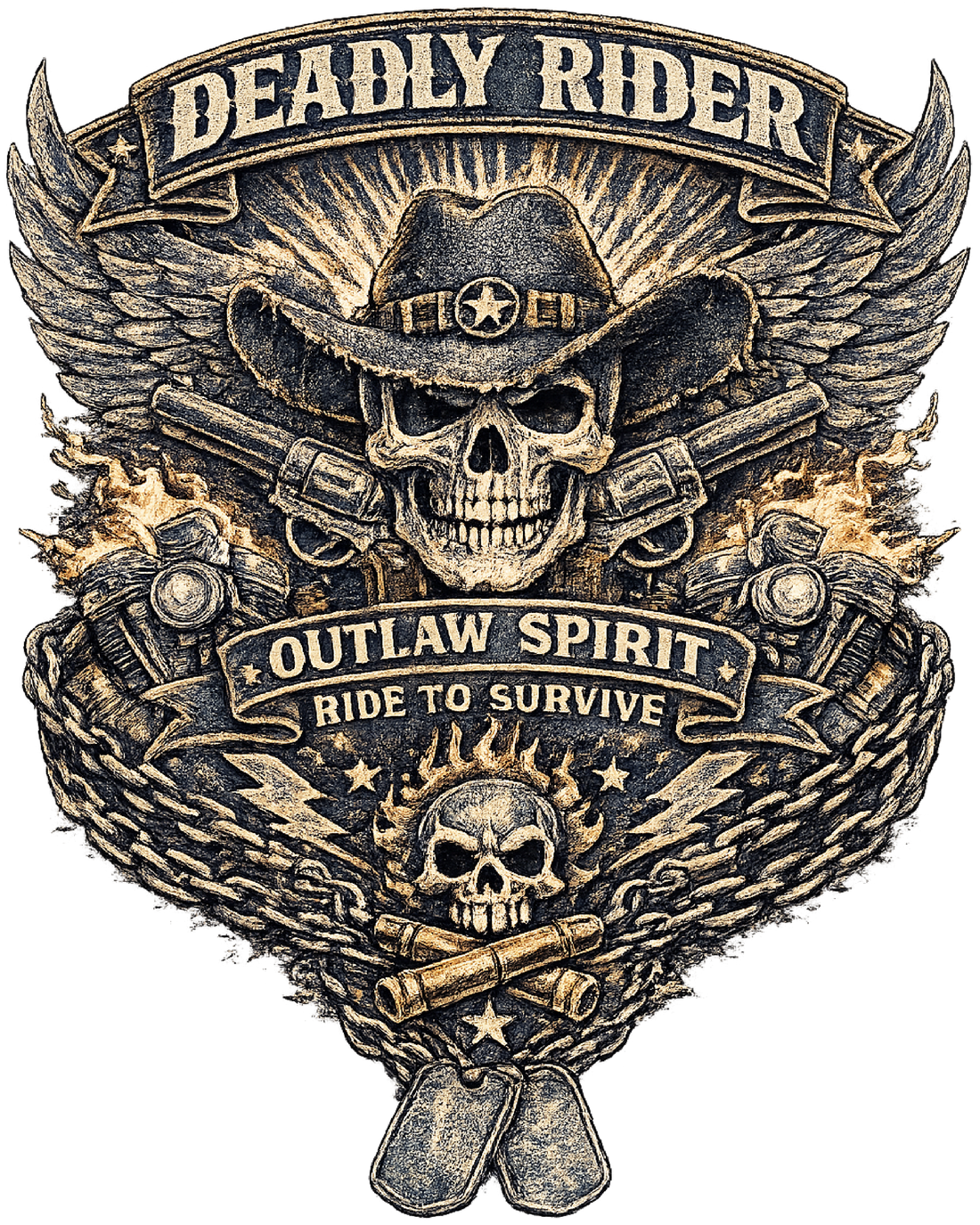 Deadly Rider Outlaw Spirit Design
