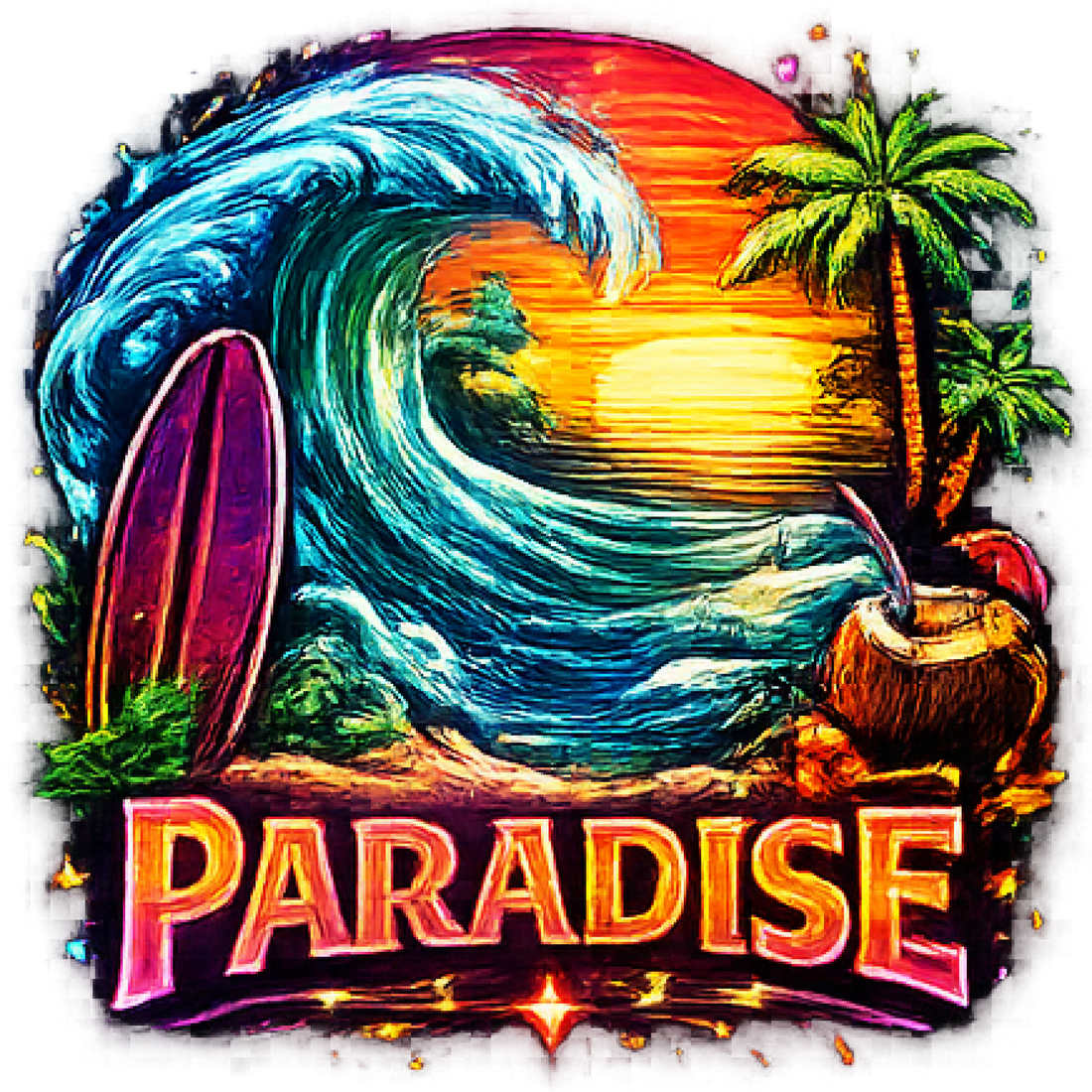 Paradise Wave Sunset Vibes
